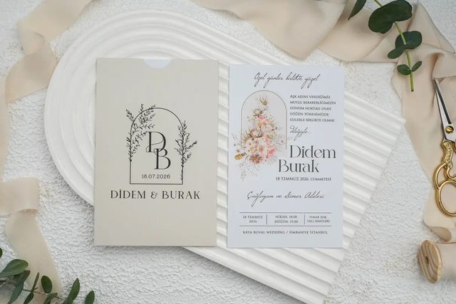 Ekonom kataloğu 9298 kodlu davetiye modeli - Makro Matbaa