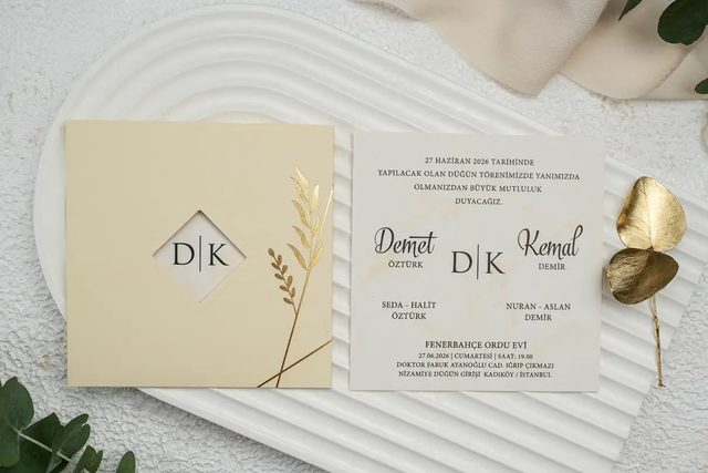 Ekonom kataloğu 9313 kodlu davetiye modeli - Makro Matbaa