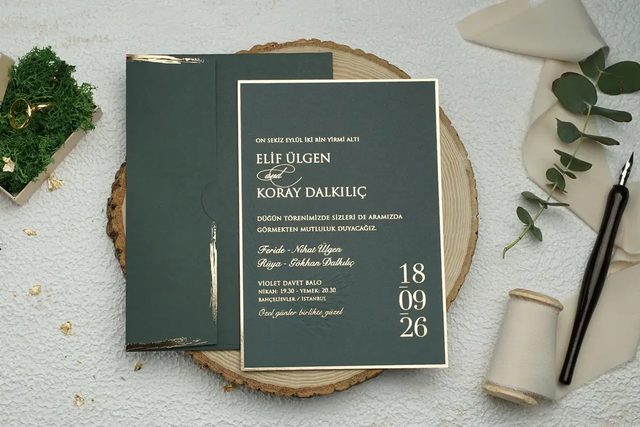 Ekonom kataloğu 9317 kodlu davetiye modeli - Makro Matbaa