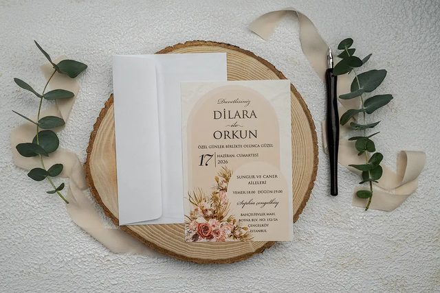 Ekonom kataloğu 9345 kodlu davetiye modeli - Makro Matbaa