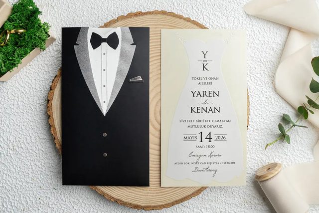 Ekonom kataloğu 9347 kodlu davetiye modeli - Makro Matbaa