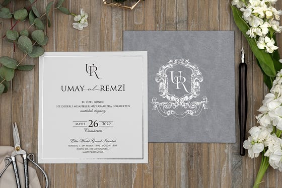 Erdem kataloğu 5103 kodlu davetiye modeli - Makro Matbaa