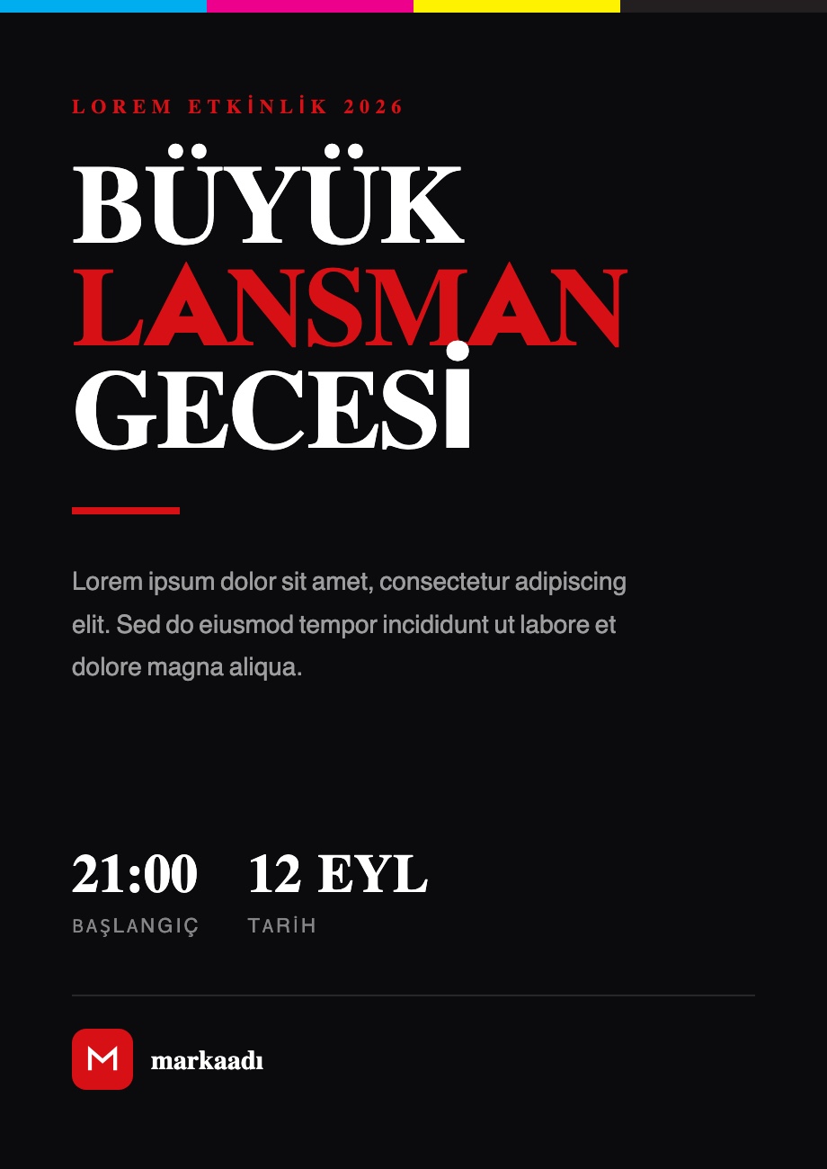 Makro Matbaa Afiş / Poster örneği - Gebze