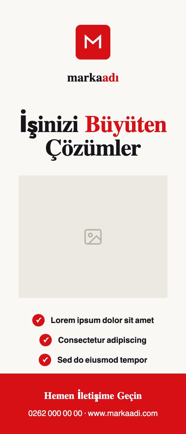 Makro Matbaa Roll-up Banner örneği - Gebze