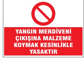 YANGIN MERKEZİYETİ CİHAZINA MALZEME YASLAMAK KESİNLİKLE YASAKTIR