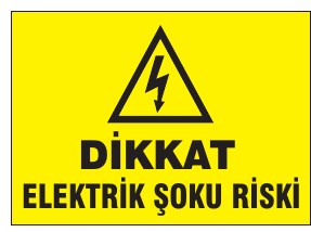 DİKKAT ELEKTRİK ŞOKU RİSKİ