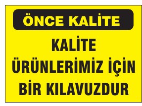KALİTE ÜRÜNLERİMİZ İÇİN BİR KILAVUZDUR