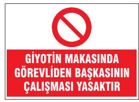 OTOMATİK MAKINADA DÖNEN KISIMLARIN ÇALIŞMASI YASAKTIR