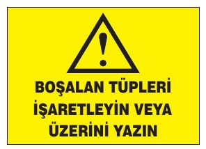 BOŞALAN TÜPLERİ İŞARETLEYİN VEYA ÜZERİNE YALIN