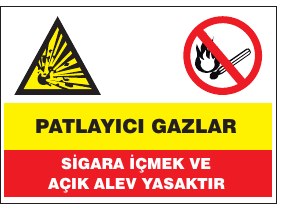 PATLAYICI GAZLAR SIGARA İÇME VE ATEŞ YAKMAYINIZ