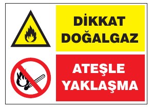 DİKKAT DOĞALGAZ ATEŞLE YAKLAŞMA