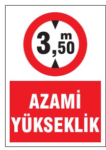 AZAMİ YÜKSEKLİK 3,50