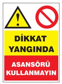 HİÇ BİR ZAMAN ASANSÖR ÜZERİNE SU DÖKMEYINIZ