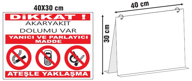 DİKKAT AKARYAKIT TANICI VE PARLAYICI ATEŞE YAKLAŞMA