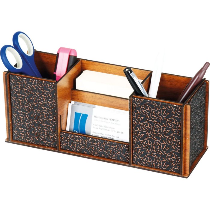 AH-3240 Ahşap Organizer - Makro Matbaa promosyon