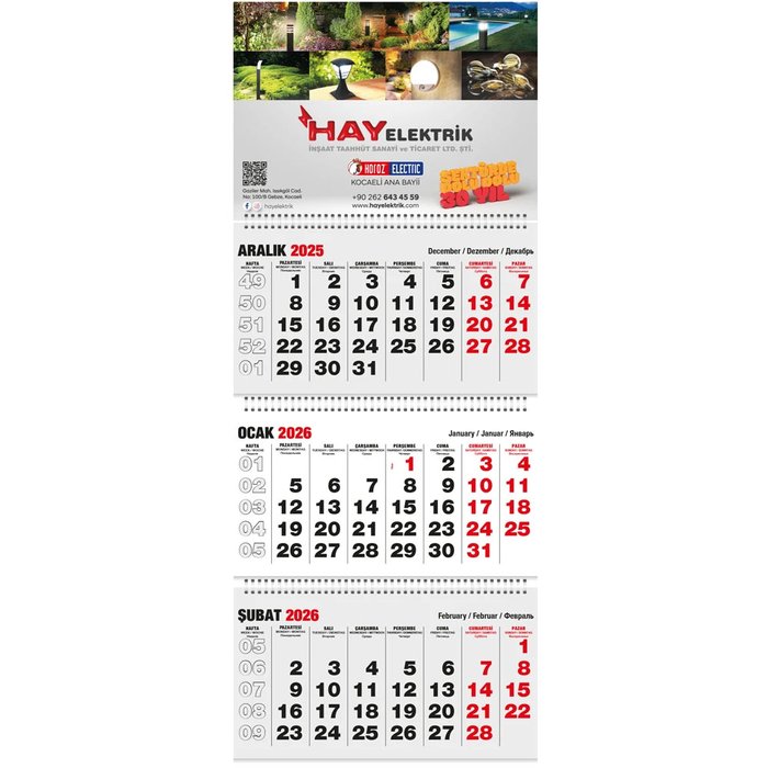 GMC-10 Klasik Sıvama Gemici Takvim - Makro Matbaa promosyon