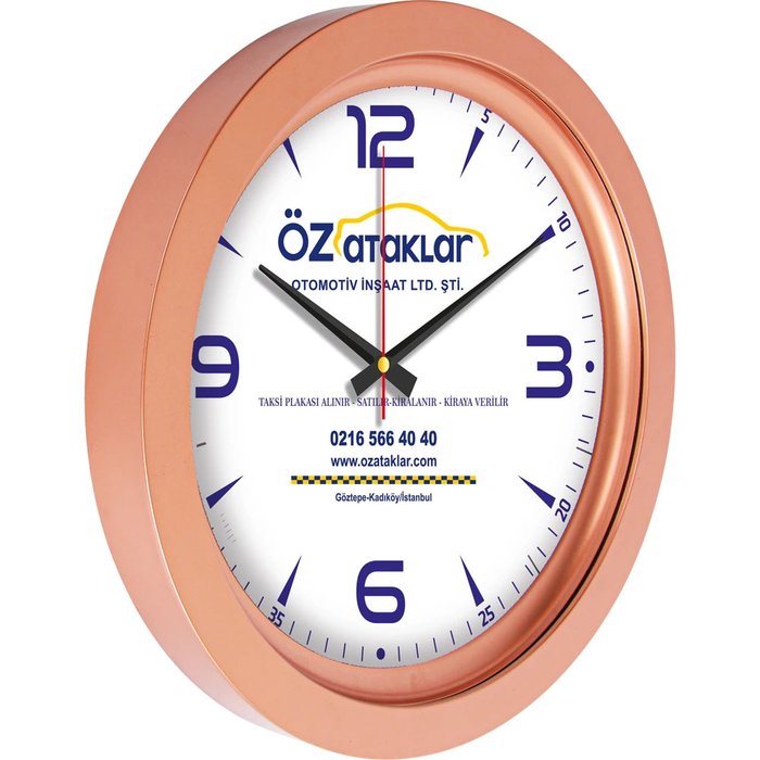 V30-741-B Metalize Duvar Saati - Makro Matbaa promosyon