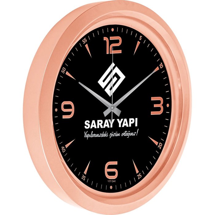 V30-743-B Metalize Duvar Saati - Makro Matbaa promosyon