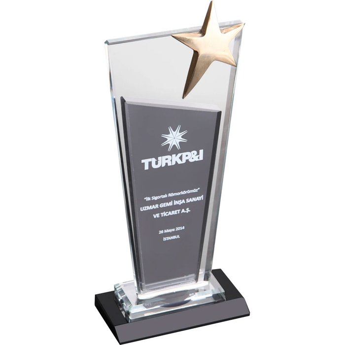 EKT-215 Kristal Plaket - Makro Matbaa plaket