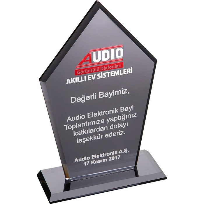 EKT-161-FM Kristal Plaket - Makro Matbaa plaket