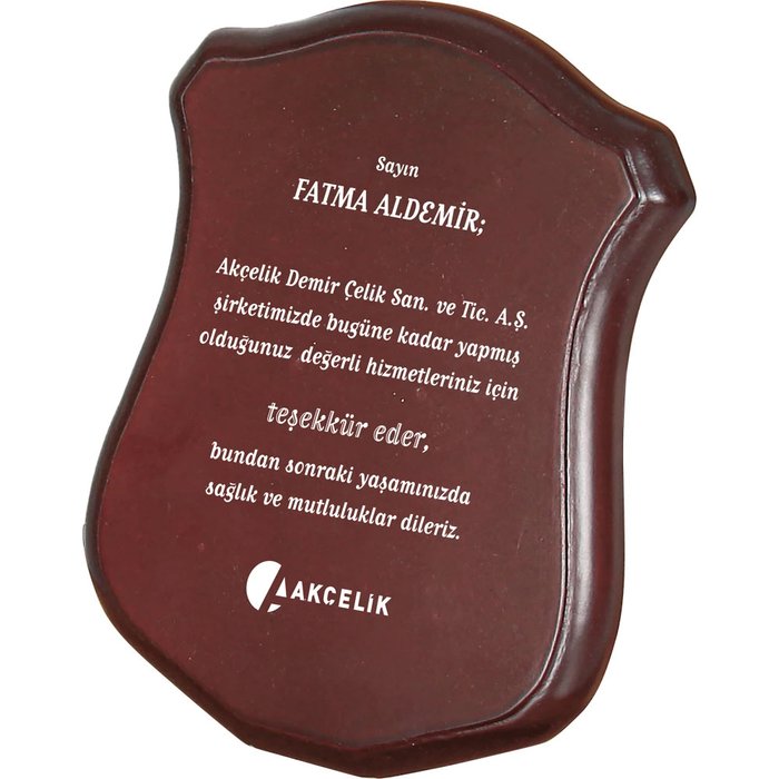 BK-76 Ahşap Plaket - Makro Matbaa plaket