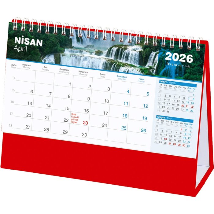 AMT-04-TK Şelale Masa Takvimi - Makro Matbaa promosyon