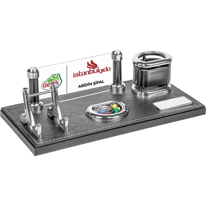 0061 Bilge Deri Masa Seti - Makro Matbaa promosyon