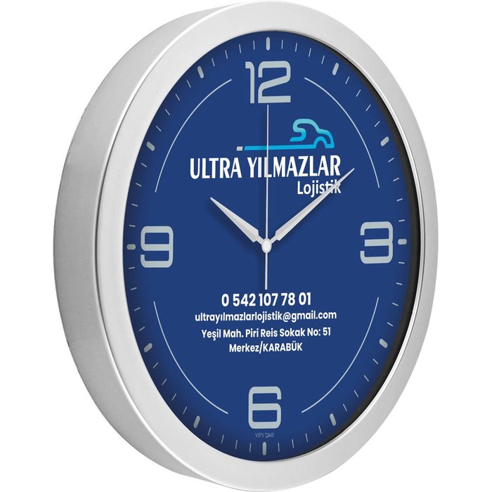 V30-575-G Metalize Duvar Saati - Makro Matbaa promosyon