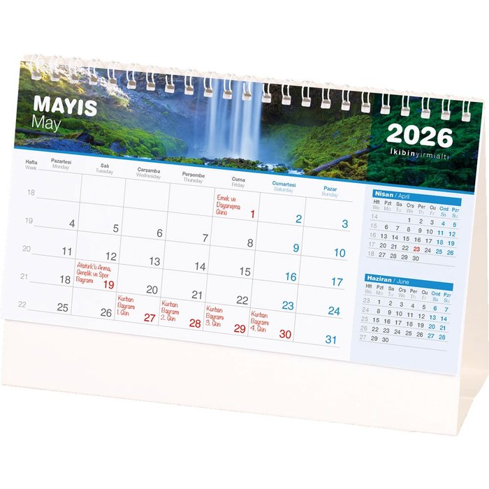 AMT-04-TB Şelale Masa Takvimi - Makro Matbaa promosyon