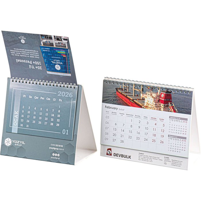 AMT-07 Sıvama Taşıyıcılı Masa Takvimi - Makro Matbaa promosyon