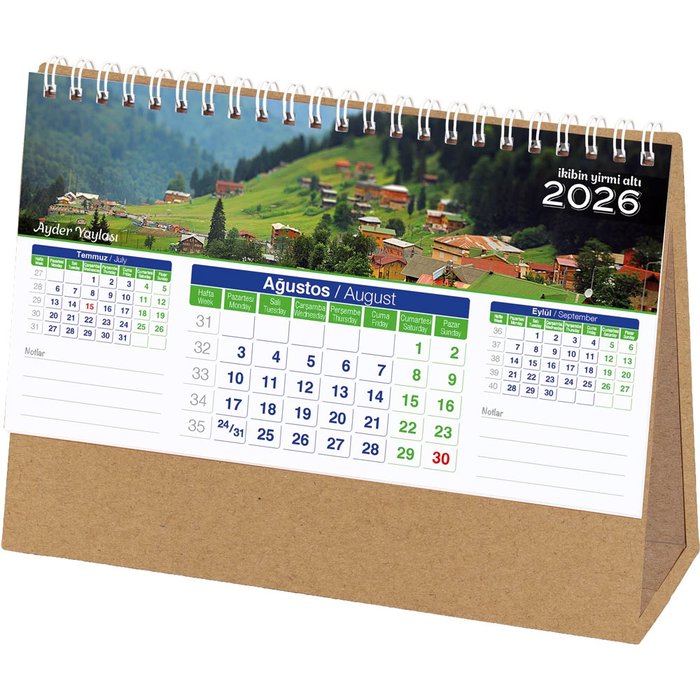 AMT-01-KRFT Manzara Masa Takvimi - Makro Matbaa promosyon