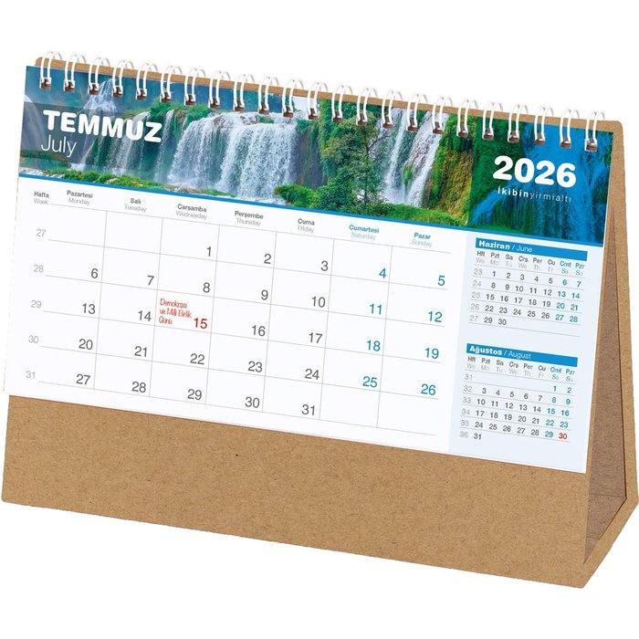 AMT-04-KRFT Şelale Masa Takvimi - Makro Matbaa promosyon